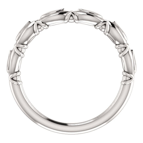14k White Gold Band , Size 7