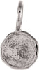 14K White Gold Disc Pendant