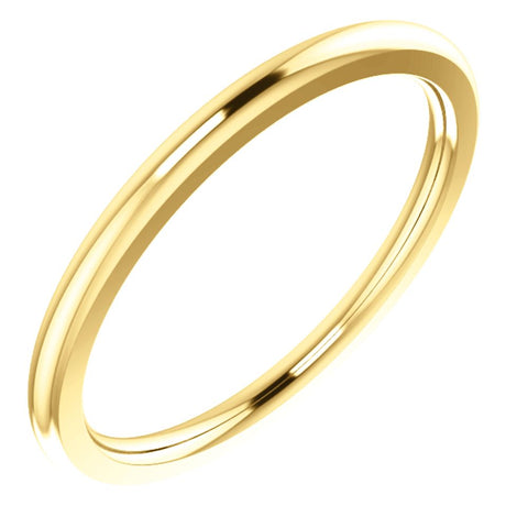 14k Yellow Gold 1.5mm Comfort Fit Band, Size 6