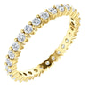 Eternity Wedding Band Ring in 14k Yellow Gold ( Size 6.5 )
