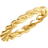 14K Yellow Gold Size 5 Twisted Rope Band