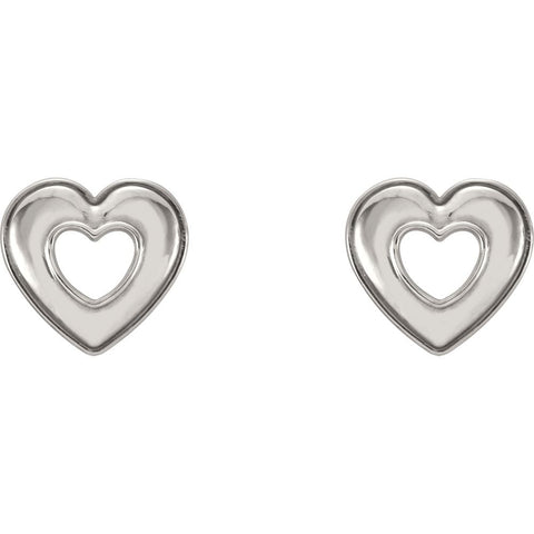 Continuum Sterling Silver Heart Earrings