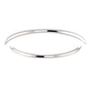14k White Gold 1mm Comfort Fit Band, Size 5