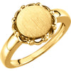 Ladies' Metal Fashion Signet Ring in 14K Yellow Gold ( Size 6 )