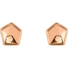 14k Rose Gold Geometric Earrings