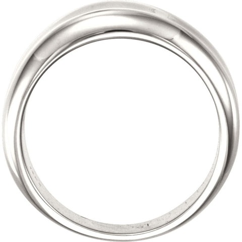 Continuum Sterling Silver Concave Ring, Size 7