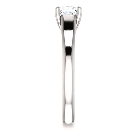 14k White Gold 1/2 CTW Diamond Princess Woven Engagement Ring, Size 7