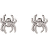 14k White Gold Spider Earrings