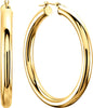 14K Yellow Gold 25mm Tube Hoop Earrings