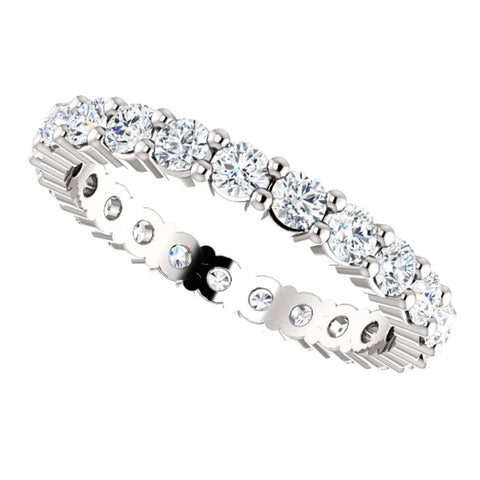 14k White Gold 1 1/6 CTW Diamond Eternity Band Size 5