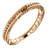 14k Rose Gold Anniversary Band Mounting, Size 7