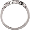 14k White Gold Love Infinity-Inspired Ring, Size 7