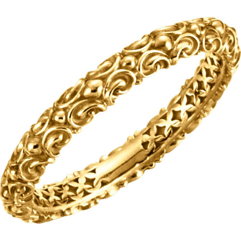 14k Yellow Gold Sculptural-Inspired Ring , Size 7