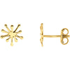 14k Yellow Gold Swirl Earrings