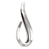 14k White Gold Freeform Pendant