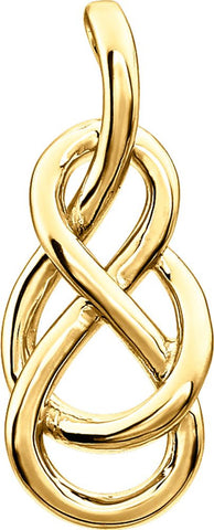 14k Yellow Gold Teardrop Knot Pendant