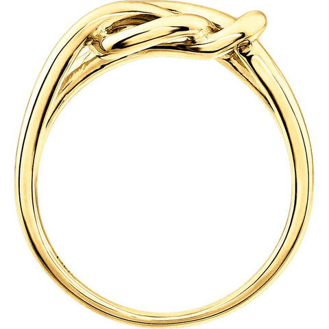 14k Yellow Gold Knot Design Ring, Size 7