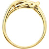14k Yellow Gold Knot Design Ring, Size 7