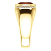14k Yellow Gold Mozambique Garnet & 1/8 CTW Diamond Ring, Size 11