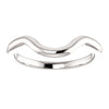 14k White Gold Band Mounting for 6mm Round Ring, Size 7