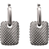 14k White Gold Pierced Style Hoop Earrings