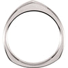 14k White Gold Band for Square Shank Solitaire Mounting, Size 7