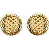 14k Yellow Gold 11.9mm Pierced-Style Earrings