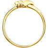 14k Yellow Gold Triangular Knot Ring , Size 7