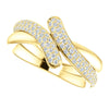 14k Yellow Gold 1/2 CTW Diamond Ring, Size 7
