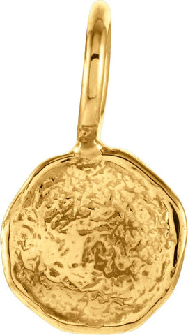 14k Yellow Gold Disc Pendant