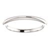 14k White Gold Knife Edge Band, Size 7