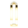 14k Yellow Gold 1/8 CTW Diamond Geometric Ring, Size 7
