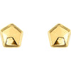 14k Yellow Gold Geometric Earrings