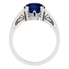 14k White Gold Chatham® Created Blue Sapphire Ring, Size 7