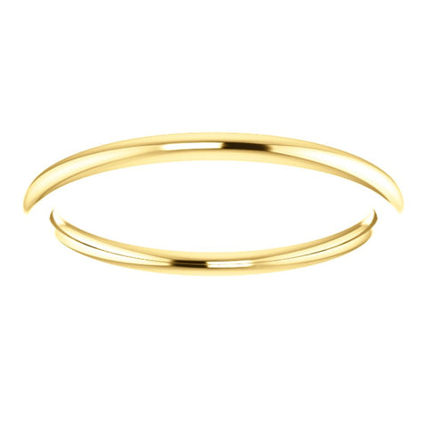 14k Yellow Gold 1.5mm Comfort Fit Band, Size 7