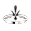 Platinum 6-Prong Marquise V-End Heavy Solitaire Engagement Ring , Size 6