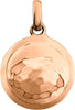 Hammered Disk Pendant in 14K Rose Gold