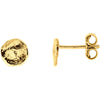 14k Yellow Gold Textured Earrings