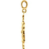 14k Yellow Gold Decorative Dangle Pendant