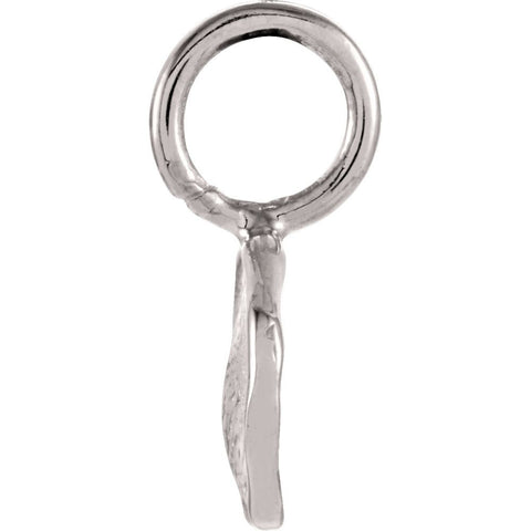 14k White Gold Disc Pendant