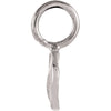 14k White Gold Disc Pendant