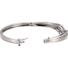 14k White Gold Hinged Bangle Bracelet