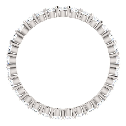 14k White Gold 5/8 CTW Diamond Eternity Band Size 6