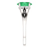 14k White Gold Chatham® Created Emerald & 1/4 CTW Diamond Ring, Size 7