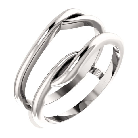 14k White Gold Ring Guard, Size 7