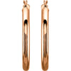 14k Rose Gold 30mm Tube Hoop Earrings