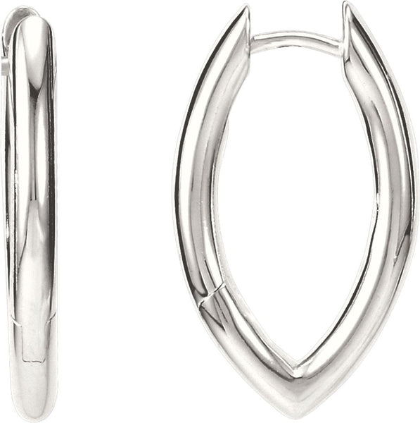 Sterling Silver Round Tube Hinged Earrings