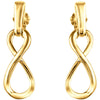 14k Yellow Gold Infinity-Inspired Dangle Earrings