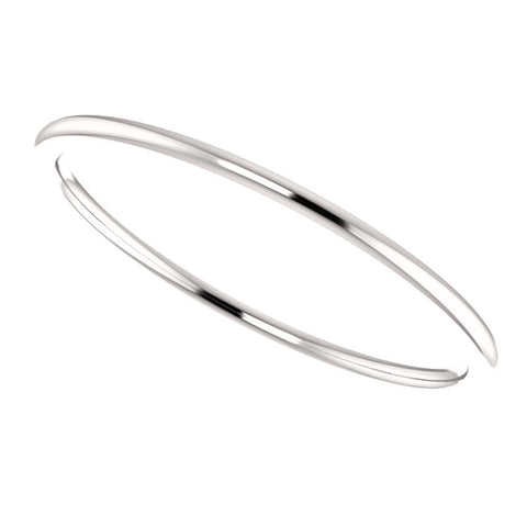 14k White Gold 1mm Comfort Fit Band, Size 4
