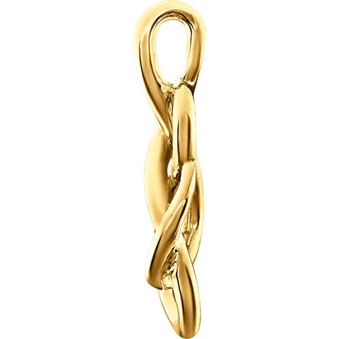 14k Yellow Gold Teardrop Knot Pendant